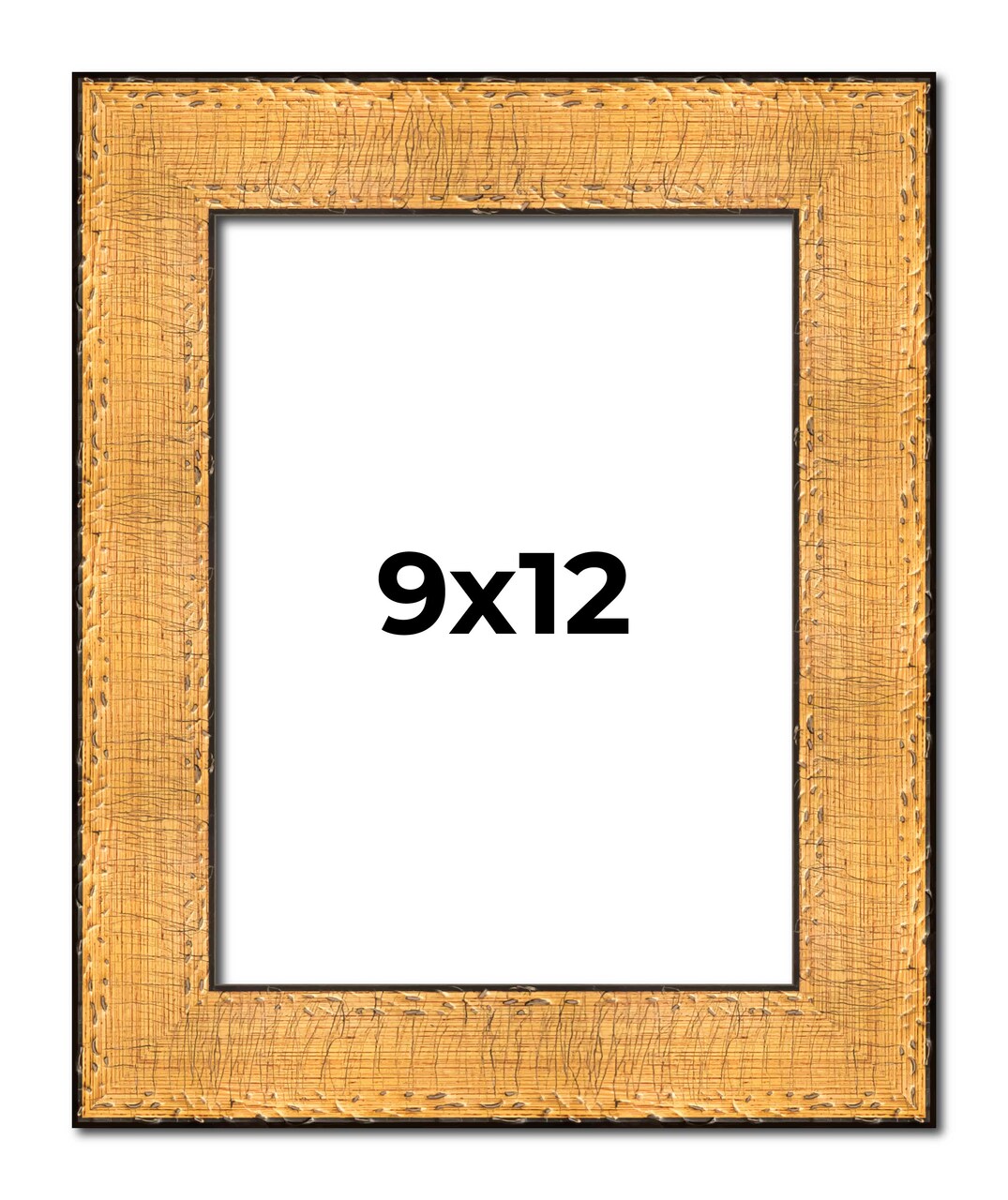 Photo Size Embellished Gold Picture Frame - UV Acrylic, Foam Board Backing, Hanging Hardware